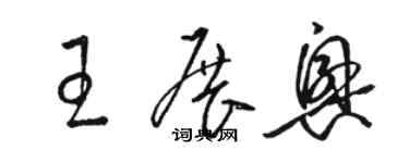 骆恒光王展兴草书个性签名怎么写
