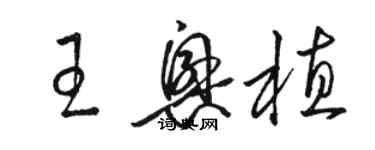 骆恒光王兴植草书个性签名怎么写