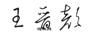 骆恒光王晋颜草书个性签名怎么写