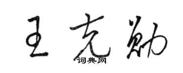 骆恒光王克勋草书个性签名怎么写