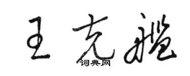 骆恒光王克舰草书个性签名怎么写
