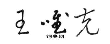 骆恒光王唯克草书个性签名怎么写