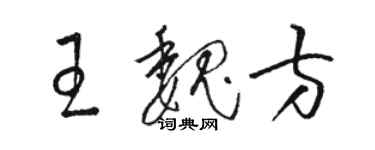 骆恒光王魏方草书个性签名怎么写