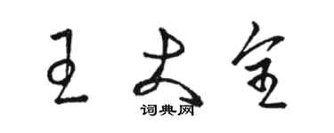 骆恒光王大全草书个性签名怎么写