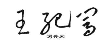 骆恒光王纪闯草书个性签名怎么写