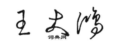 骆恒光王大鸿草书个性签名怎么写