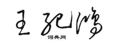 骆恒光王纪鸿草书个性签名怎么写
