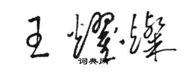 骆恒光王耀灿草书个性签名怎么写