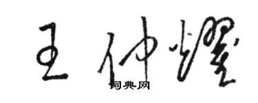 骆恒光王仲耀草书个性签名怎么写