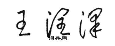 骆恒光王润泽草书个性签名怎么写