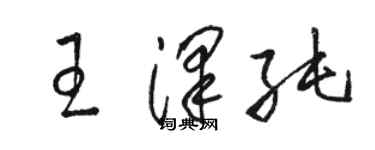 骆恒光王泽纯草书个性签名怎么写