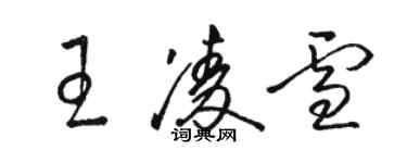 骆恒光王凌雪草书个性签名怎么写