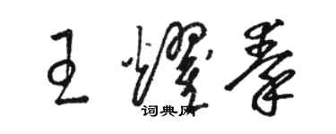 骆恒光王耀秦草书个性签名怎么写