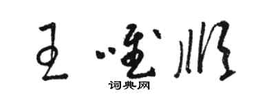 骆恒光王唯顺草书个性签名怎么写