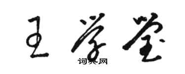 骆恒光王学莹草书个性签名怎么写