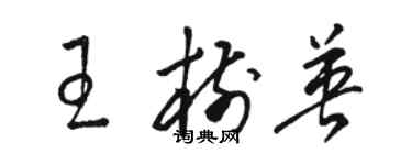骆恒光王树英草书个性签名怎么写
