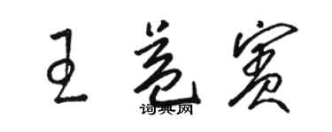 骆恒光王益宾草书个性签名怎么写