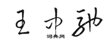 骆恒光王中驰草书个性签名怎么写