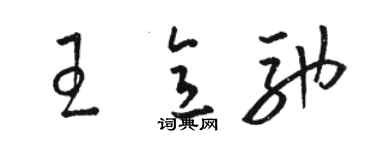 骆恒光王意驰草书个性签名怎么写