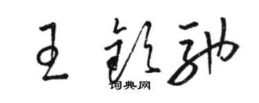 骆恒光王钦驰草书个性签名怎么写
