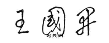 骆恒光王国开草书个性签名怎么写