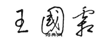 骆恒光王国霜草书个性签名怎么写