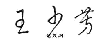 骆恒光王少芳草书个性签名怎么写