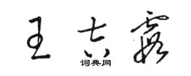 骆恒光王吉霞草书个性签名怎么写
