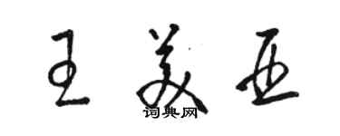 骆恒光王美亚草书个性签名怎么写