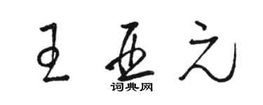 骆恒光王亚元草书个性签名怎么写