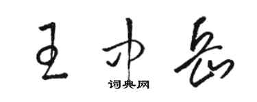 骆恒光王中岳草书个性签名怎么写