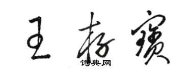 骆恒光王存宝草书个性签名怎么写