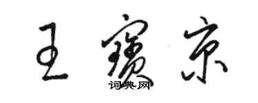 骆恒光王宝京草书个性签名怎么写