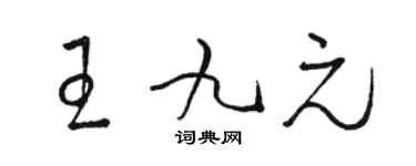 骆恒光王九元草书个性签名怎么写