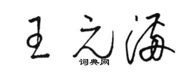 骆恒光王元满草书个性签名怎么写