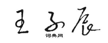 骆恒光王子辰草书个性签名怎么写
