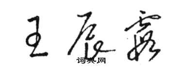 骆恒光王辰霞草书个性签名怎么写