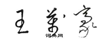 骆恒光王万豪草书个性签名怎么写