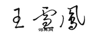 骆恒光王雪凤草书个性签名怎么写