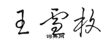骆恒光王雪枚草书个性签名怎么写