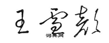 骆恒光王雪颜草书个性签名怎么写