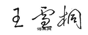 骆恒光王雪桐草书个性签名怎么写