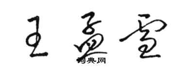 骆恒光王孟雪草书个性签名怎么写