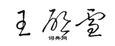 骆恒光王启雪草书个性签名怎么写