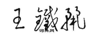 骆恒光王铁丽草书个性签名怎么写