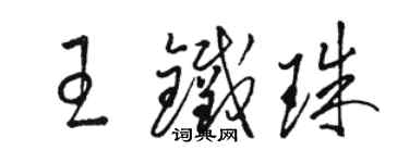 骆恒光王铁珠草书个性签名怎么写
