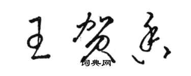 骆恒光王贺香草书个性签名怎么写