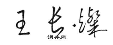 骆恒光王长灿草书个性签名怎么写