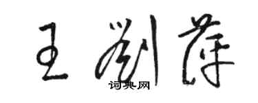 骆恒光王刘萍草书个性签名怎么写