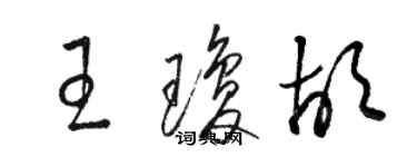 骆恒光王琼胡草书个性签名怎么写